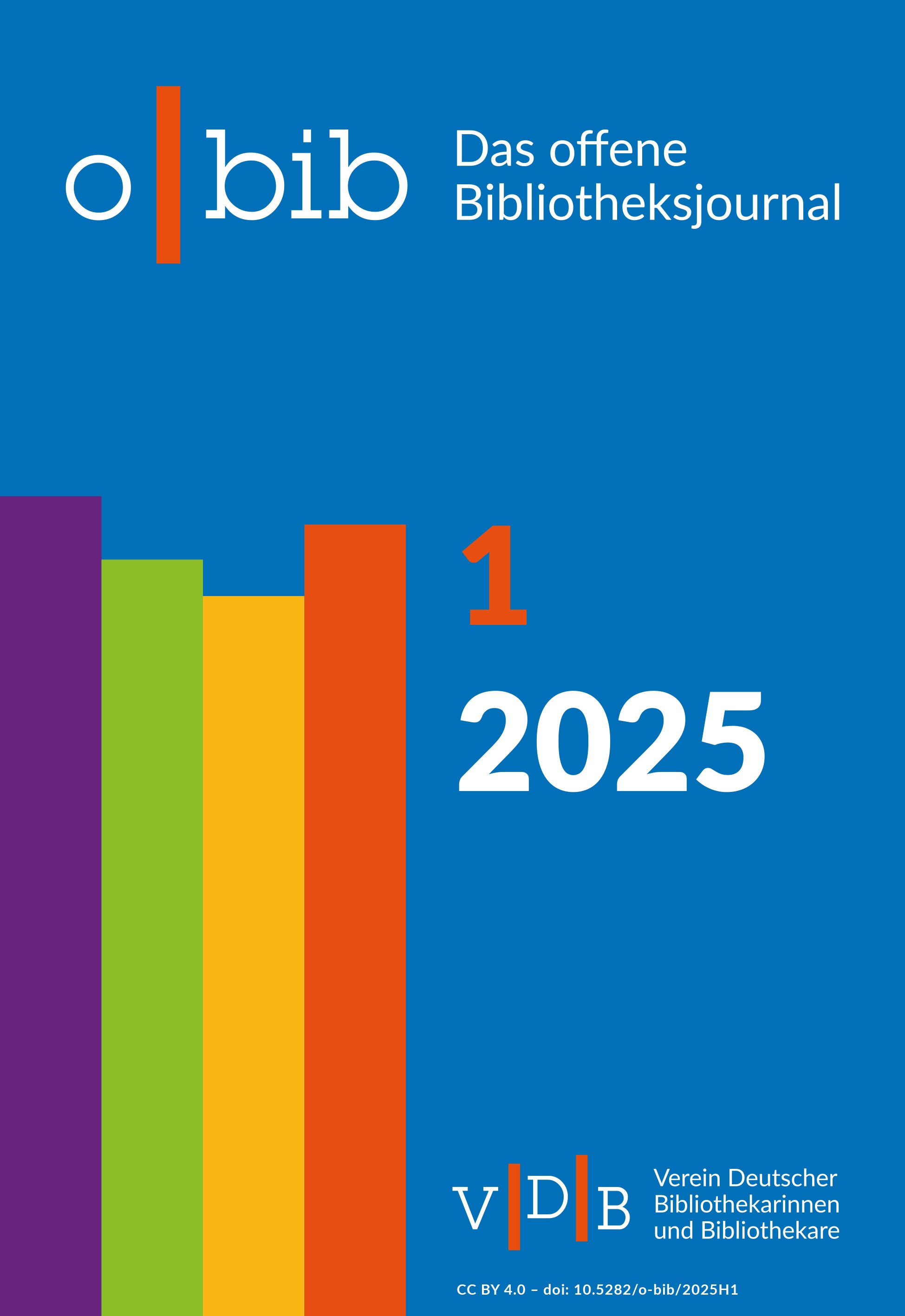 Cover von Heft 1/2025 der Zeitschrift o-bib